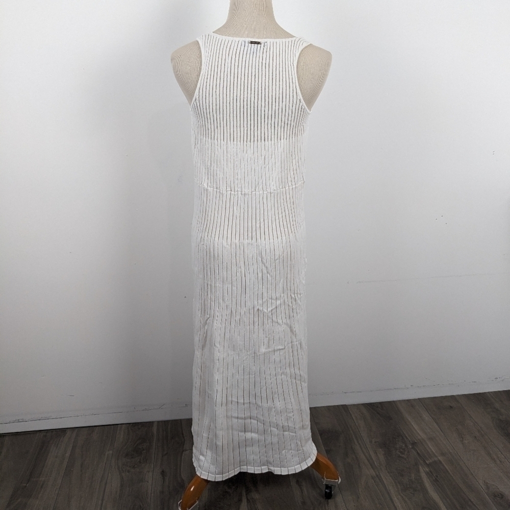 Marciano Off White Sheer Panel Maxi Dress Size Small Sleeveless - Picture 3 of 11